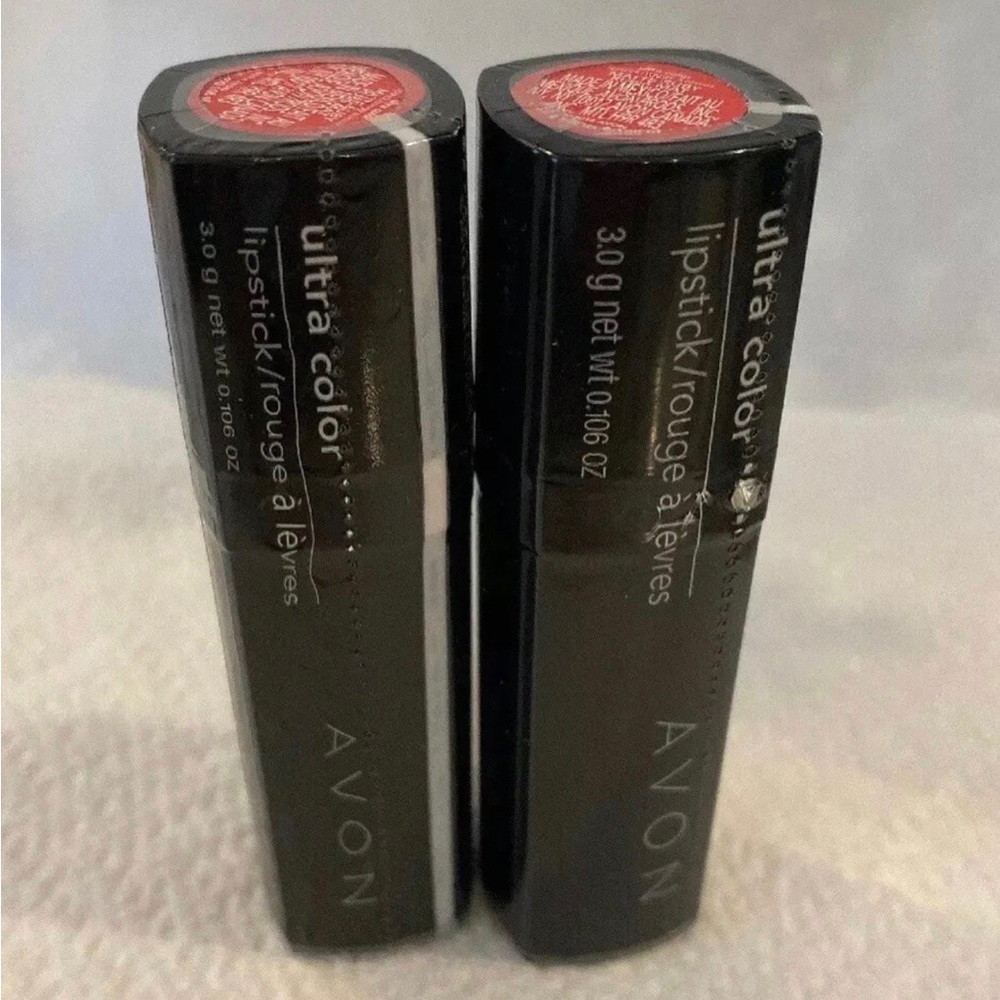 (2) Avon Ultra Color Lipstick - RARE - MATTE RUBY Lipstick